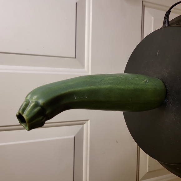 Other - Matte Green Zucchini Ceramic Vase Signed Patricia Garrett 9.3"
